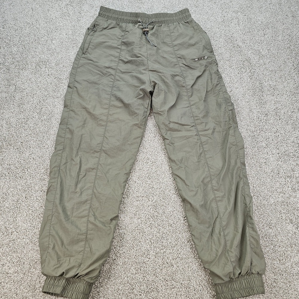 Wilo The Label Track Pants Women's Size XS Sage Green Mesh Lined Anthropologie
